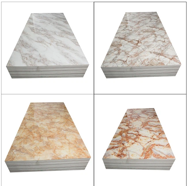 High Glossy 3mm Pvc Flexible Uv Marble Sheet Pvc Wall Panel For Floor Wall Decoration